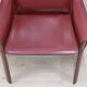 Vintage De Couro leather upholstered armchair, 1980s