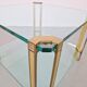 T24 Coffee Table in Brass with Double Glass Tops by Peter Ghyczy, 1970s