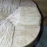 Pair of straw stools