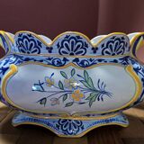 Henriot Quimper: large painted faience planter