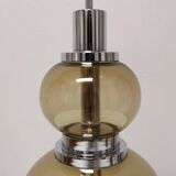 Smoked glass and chrome lamp, 1970