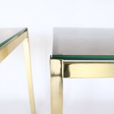 Pair of gilded metal side tables