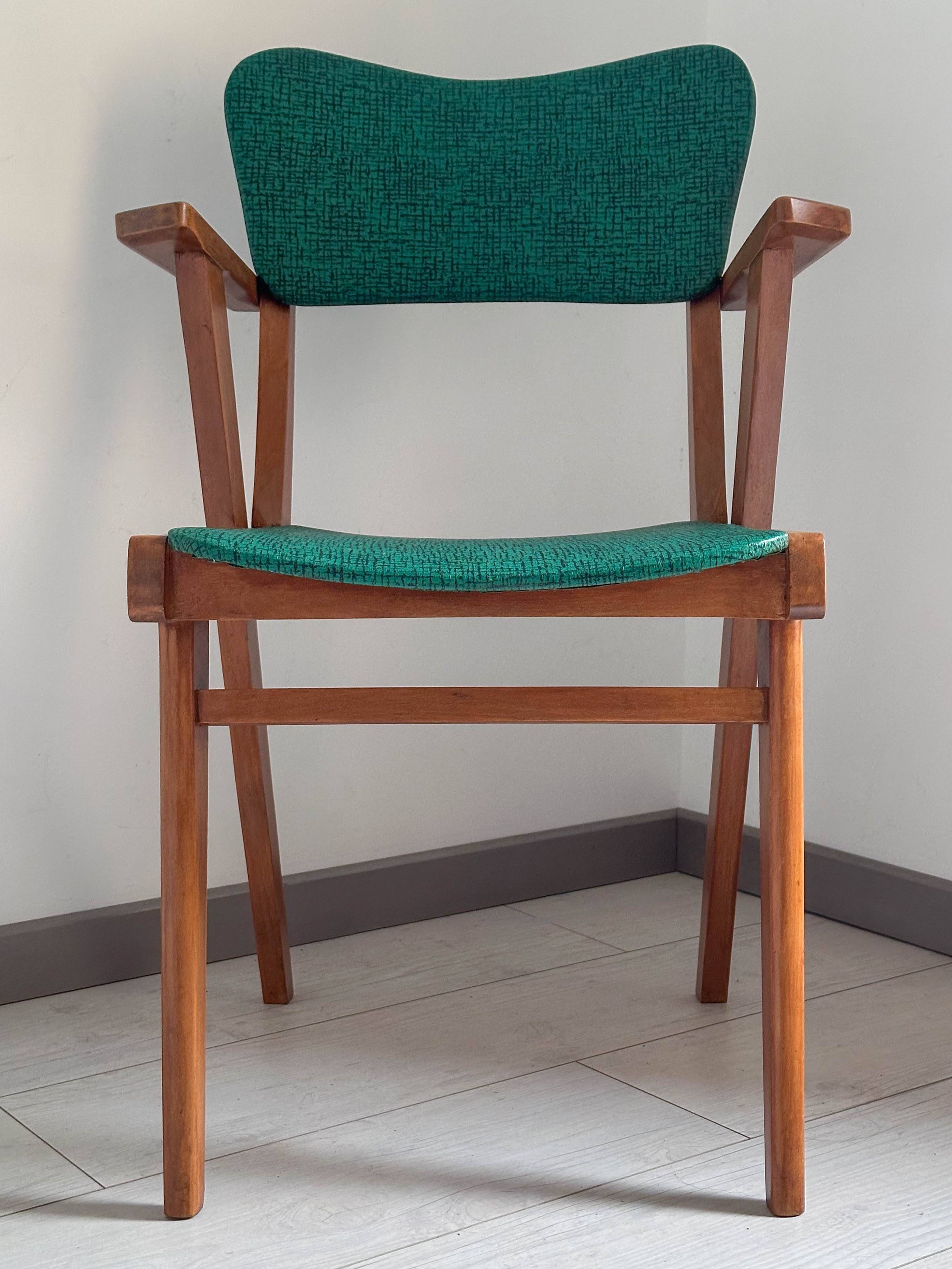 Green bridge chair - 1950s/60s