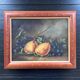 Tableau ancien poires et raisins