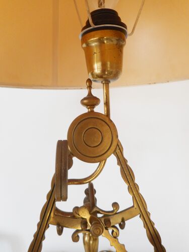 Lampe sextant de marine vintage en laiton