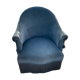 Blue velvet toad chair