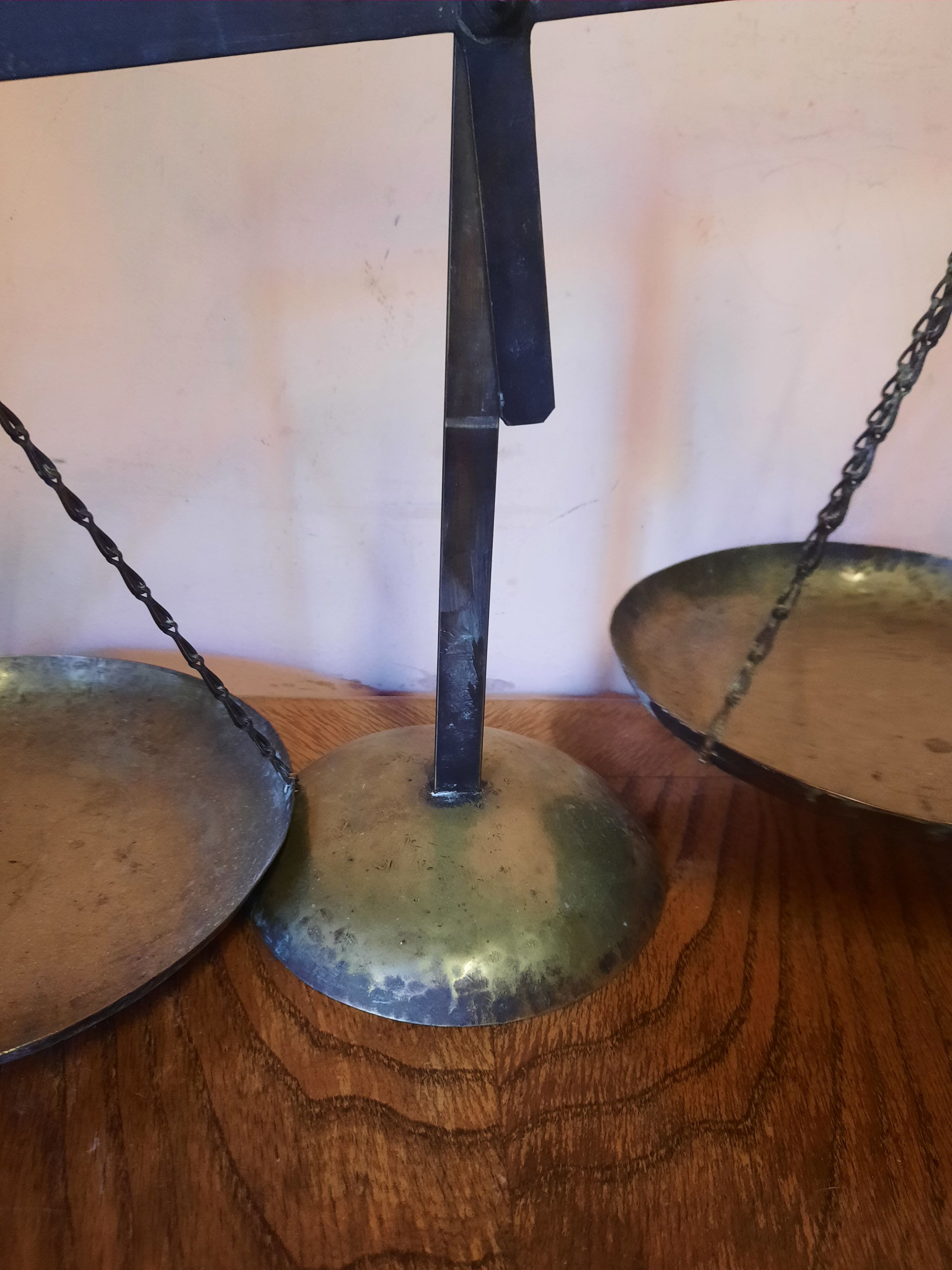 Old brass scale