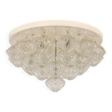 Plafonnier en verre pagode par Kalmar, Autriche, années 1960