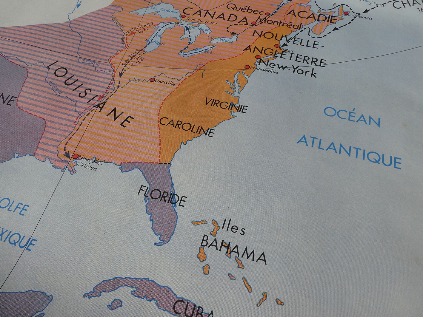 Rossignol map, school poster No. 13 of Western Europe from 1610 to 1715