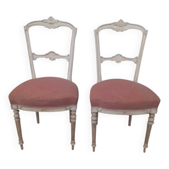 Paire de chaises en bois