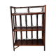 Dark rattan shelf