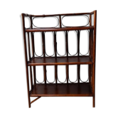 Dark rattan shelf