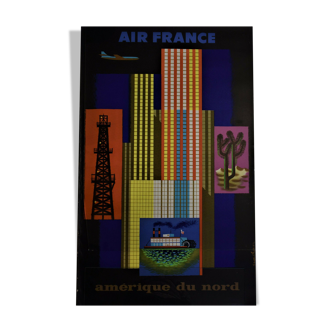Poster Original Usa North America Nathan, Air France