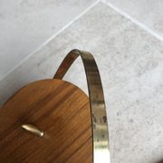 Scandinavian ice bucket in teck wood plating 1950