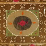 Vintage Turkish hand-knotted rug 107x126 cm