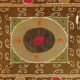 Vintage Turkish hand-knotted rug 107x126 cm