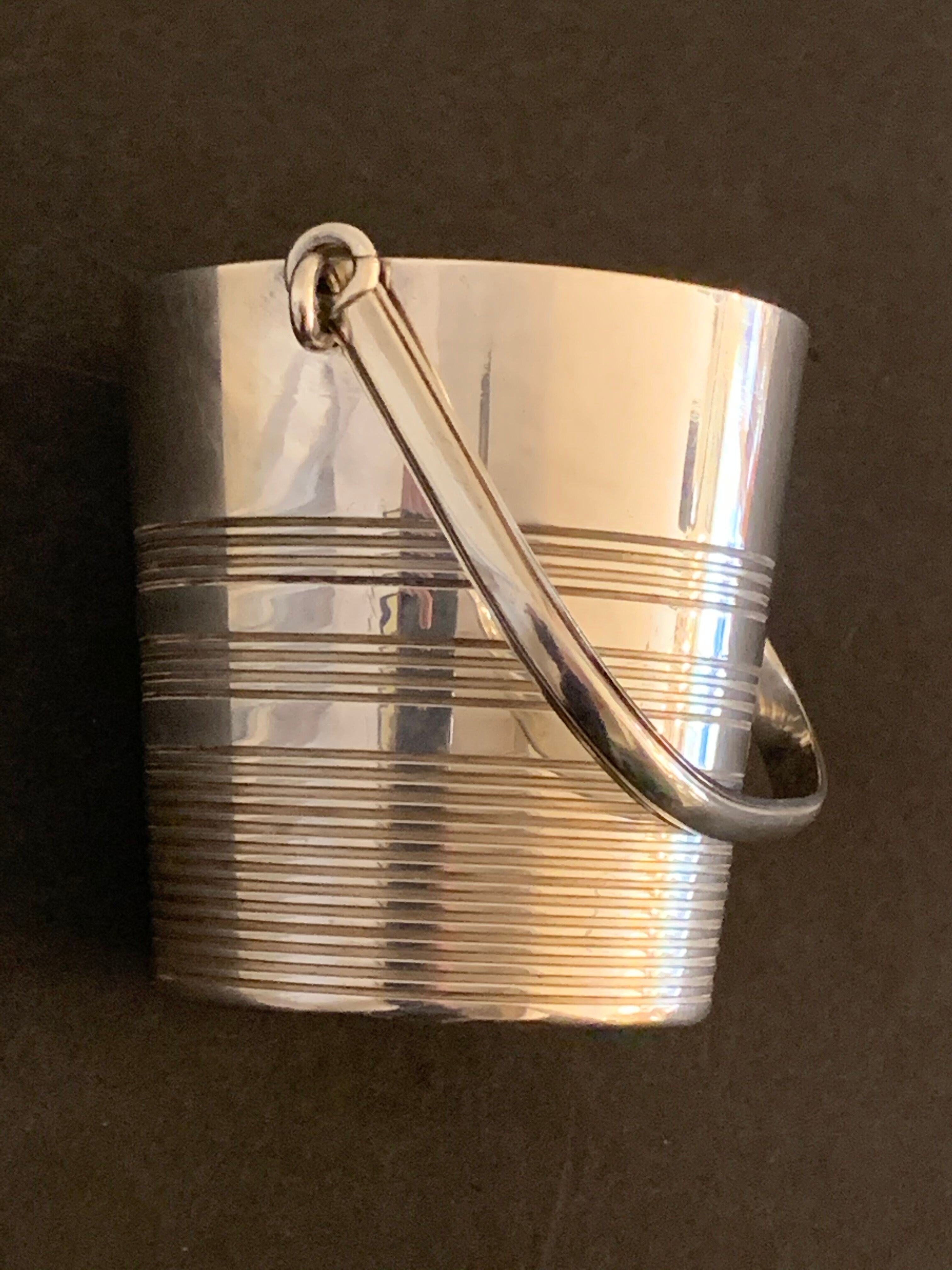 Silver metal Ercuis ice bucket