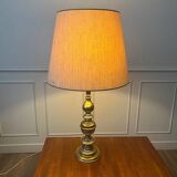 Large gilded bronze lamp