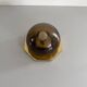 Octagonal ceiling light in brown glass and brass base by Limburg, 1960s, Germany.