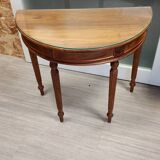 Half-moon console with glass top