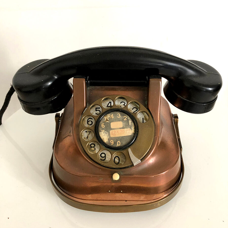 Vintage phone 50's copper and bakelite