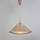Wabi sabi sisal and plywood pendant lamp by Temde, Switzerland 1960s