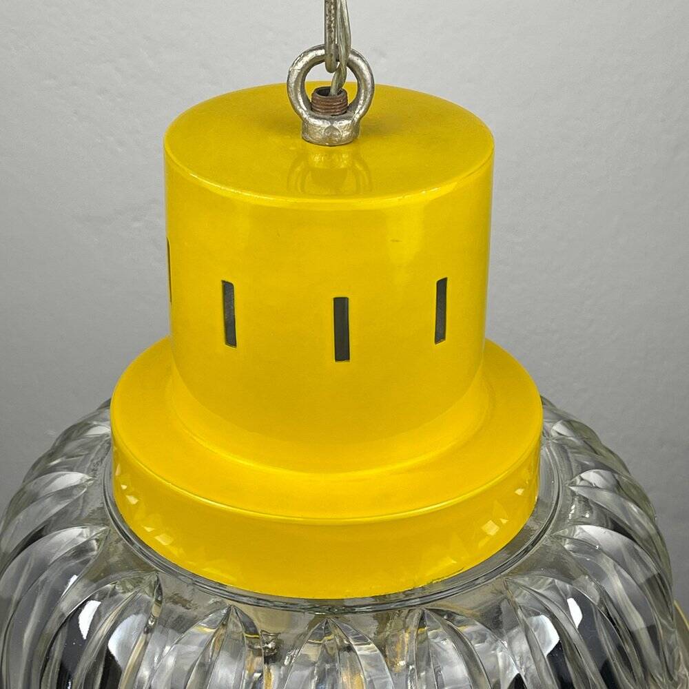 Suspension italienne jaune du milieu du siècle, années 1960