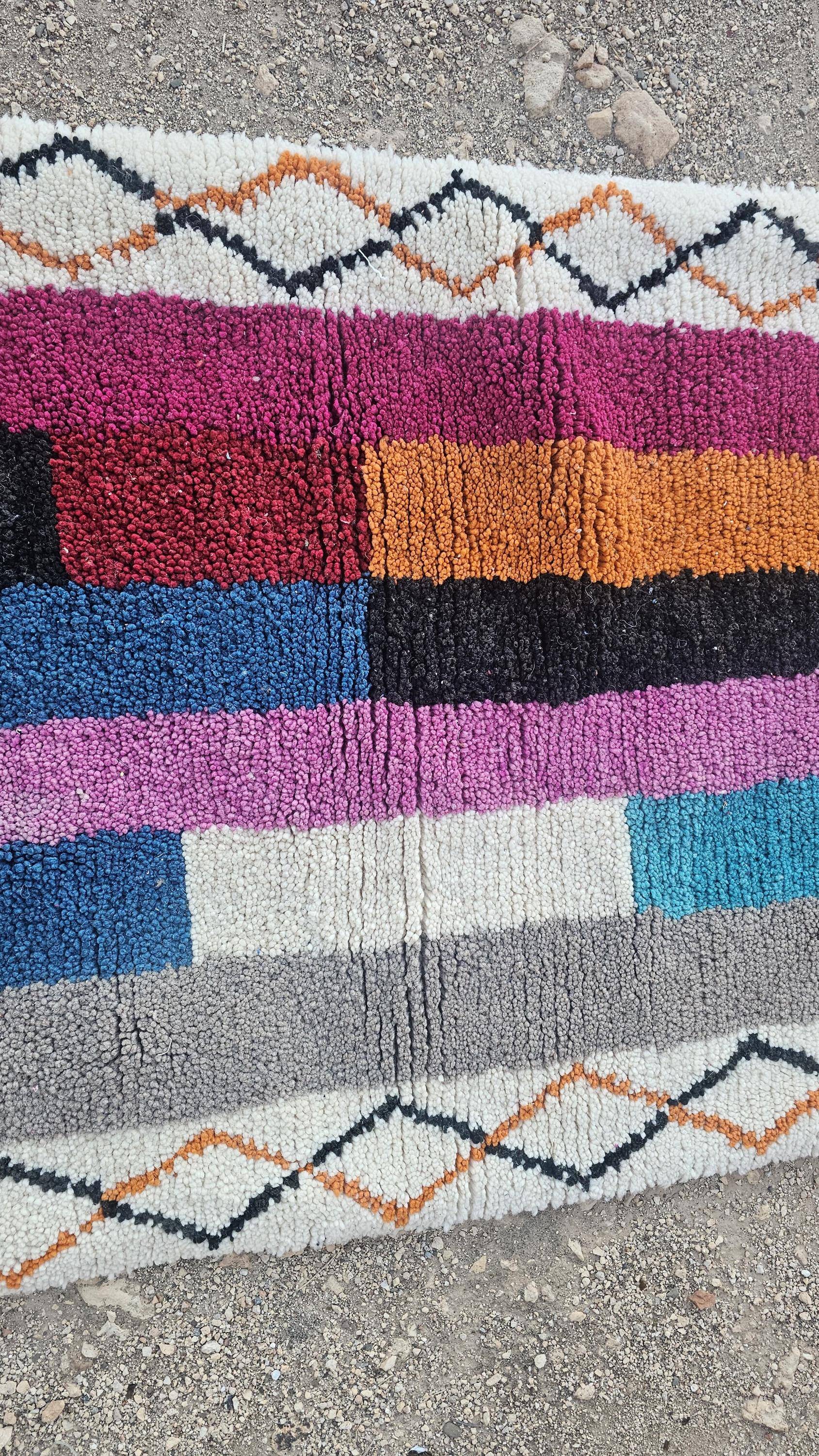 Traditional Moroccan rug, pure wool, 3x2 m.