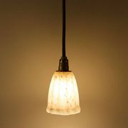 Suspension/pendant light with speckled glass vintage lampshade