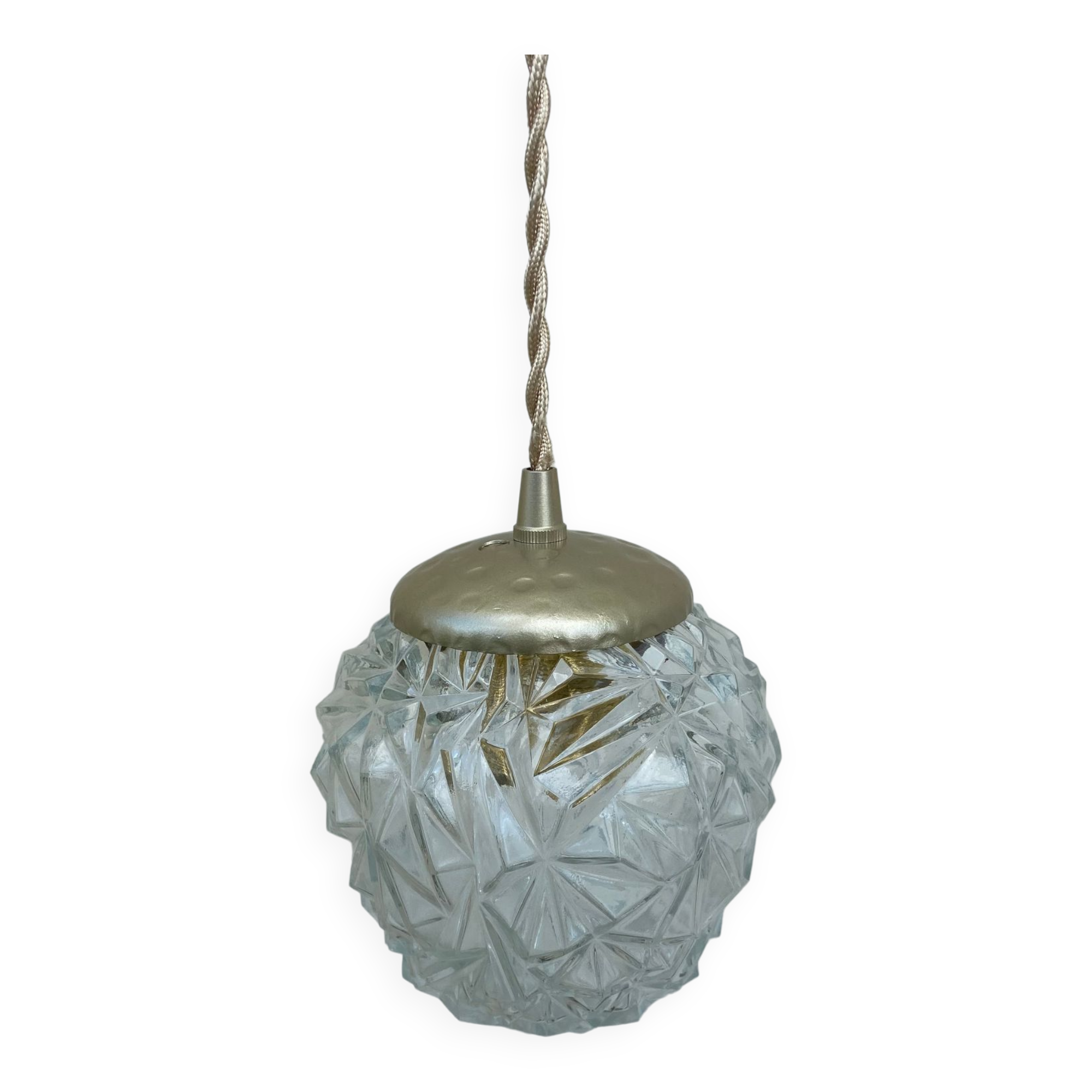Vintage Origami glass pendant lamp