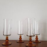 Luminarc amber footed champagne flute