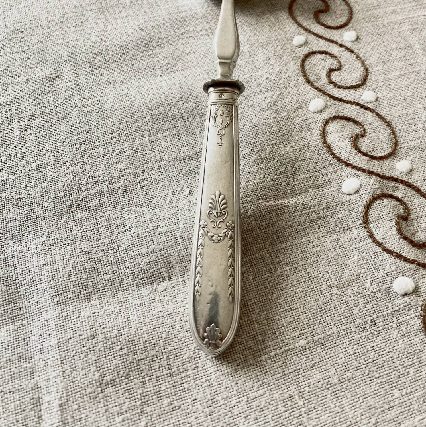 Grange louche en argent massif, époque XIXème