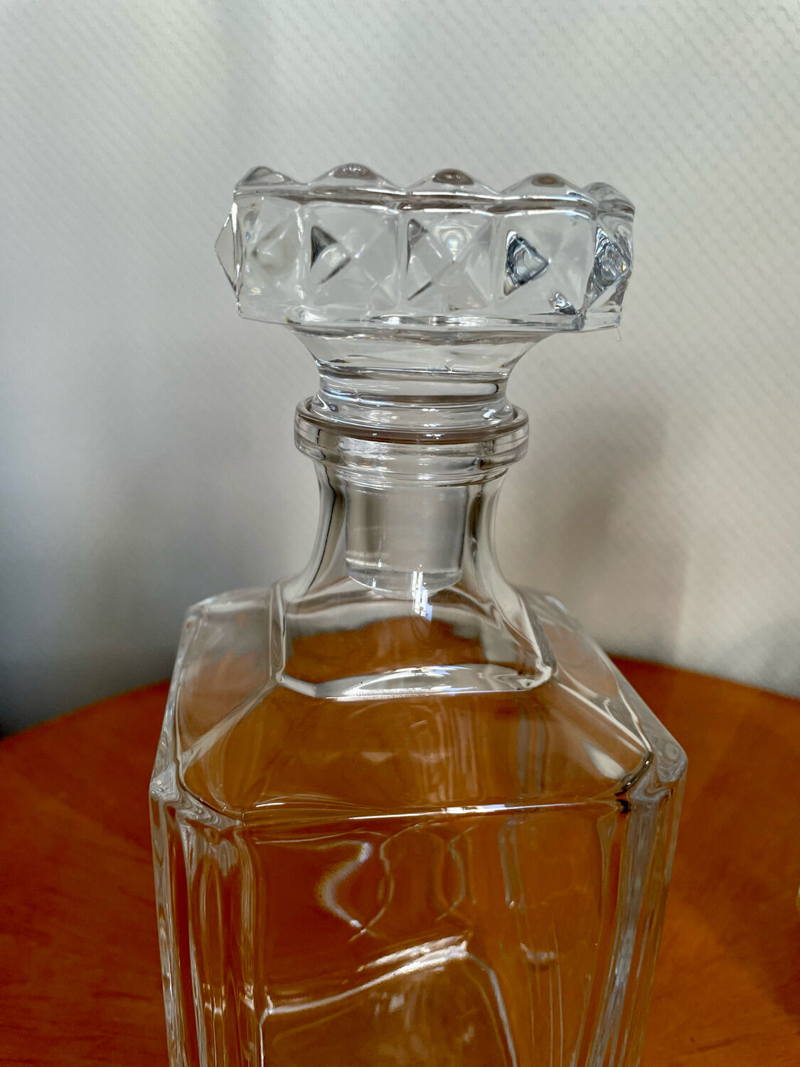 Glass crystal whisky decanter