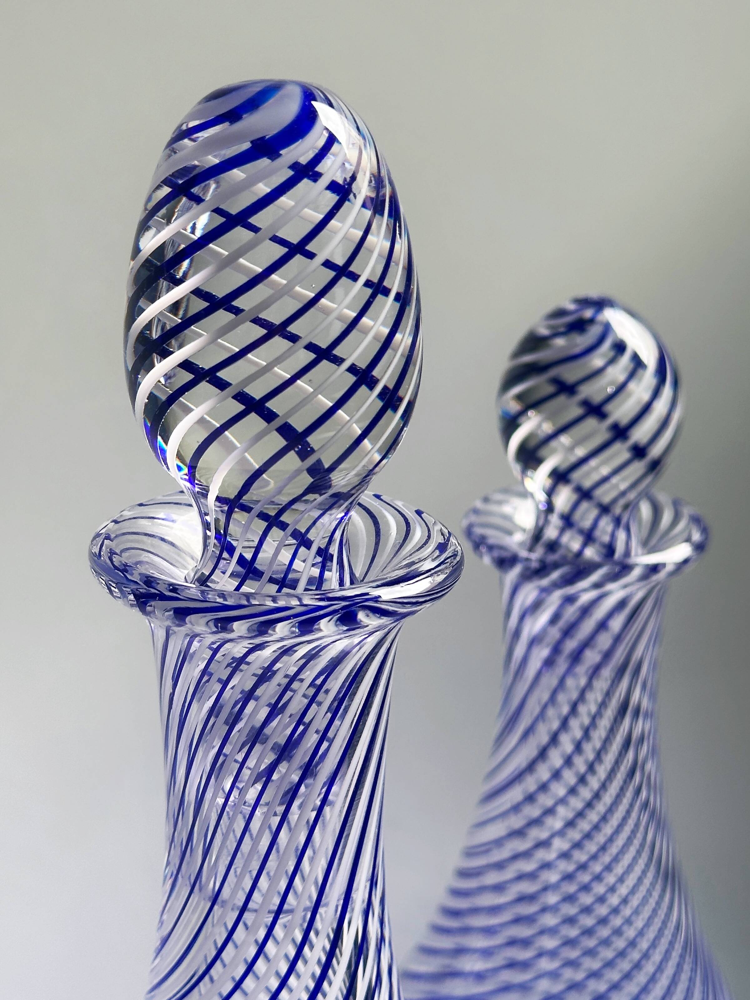 2 crystal glass bottles by Pasabahce