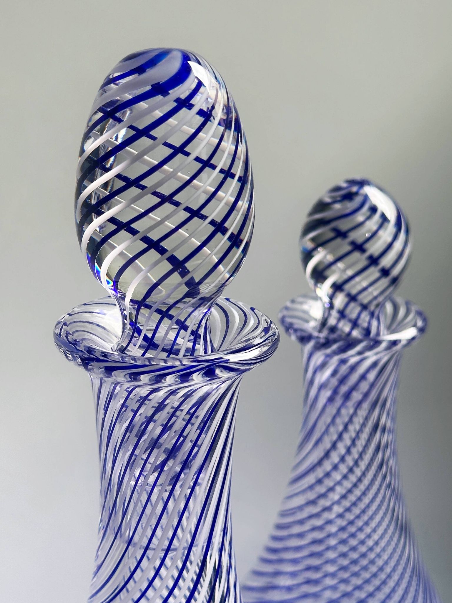 2 crystal glass bottles by Pasabahce