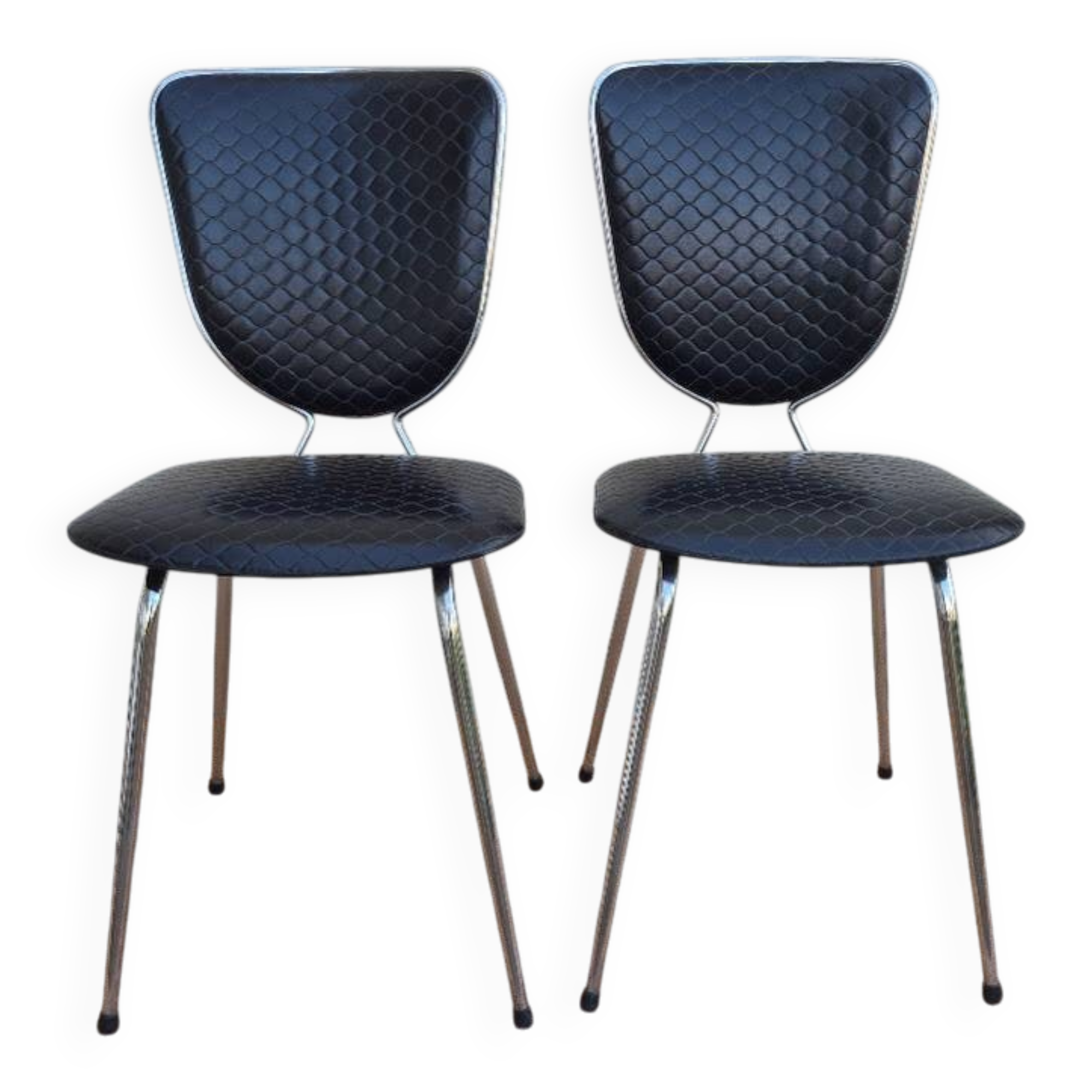 Chaises skaï noir