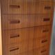 Teak chest of 7 drawers by Borge Dam, Denmark 1960s