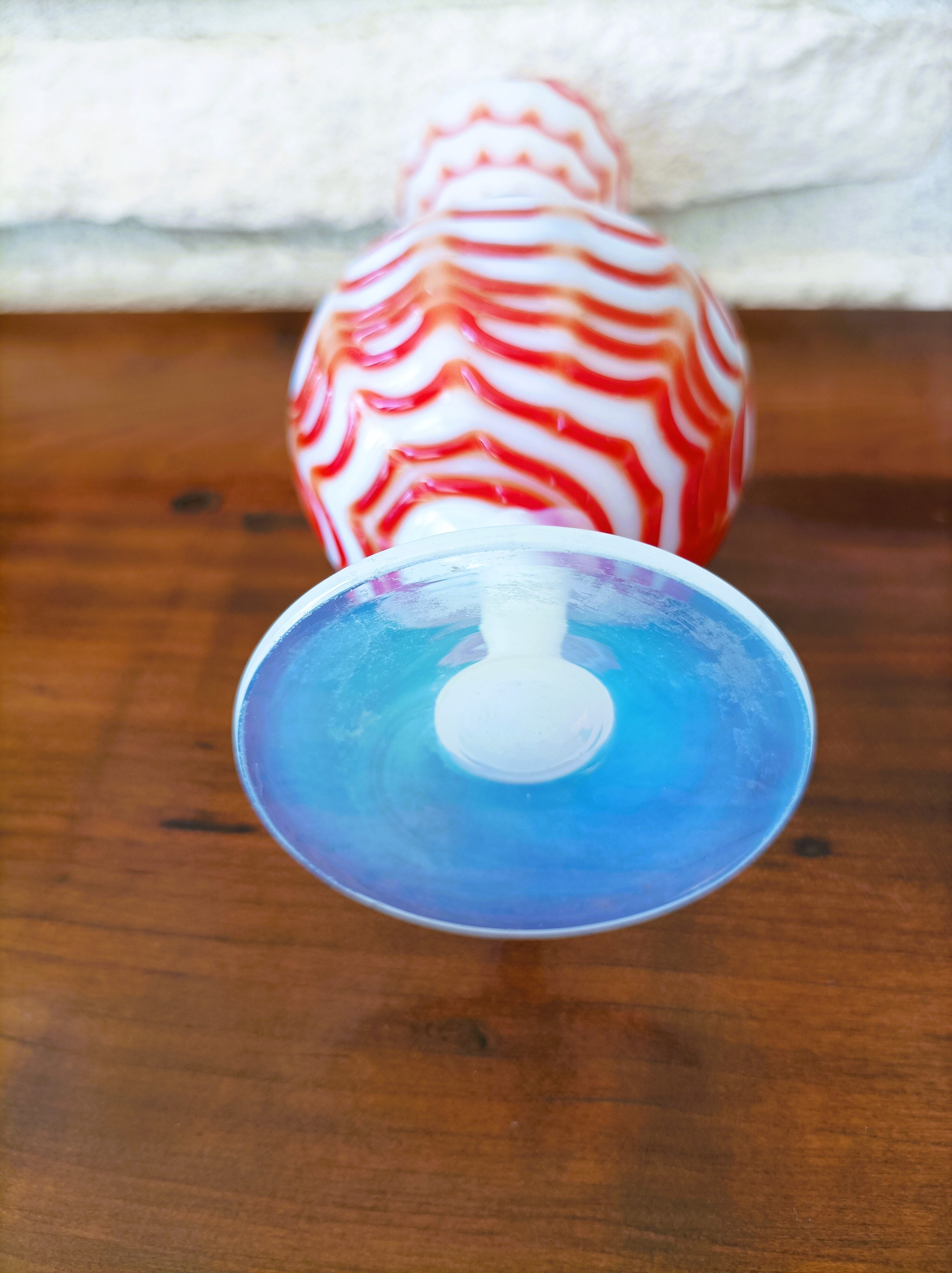 Vase de Murano motifs oranges