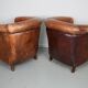 Fauteuil Club Vintage en Cuir Couleur Cognac, Pays-Bas, Set de 2