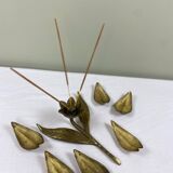 Cendrier fleur en laiton