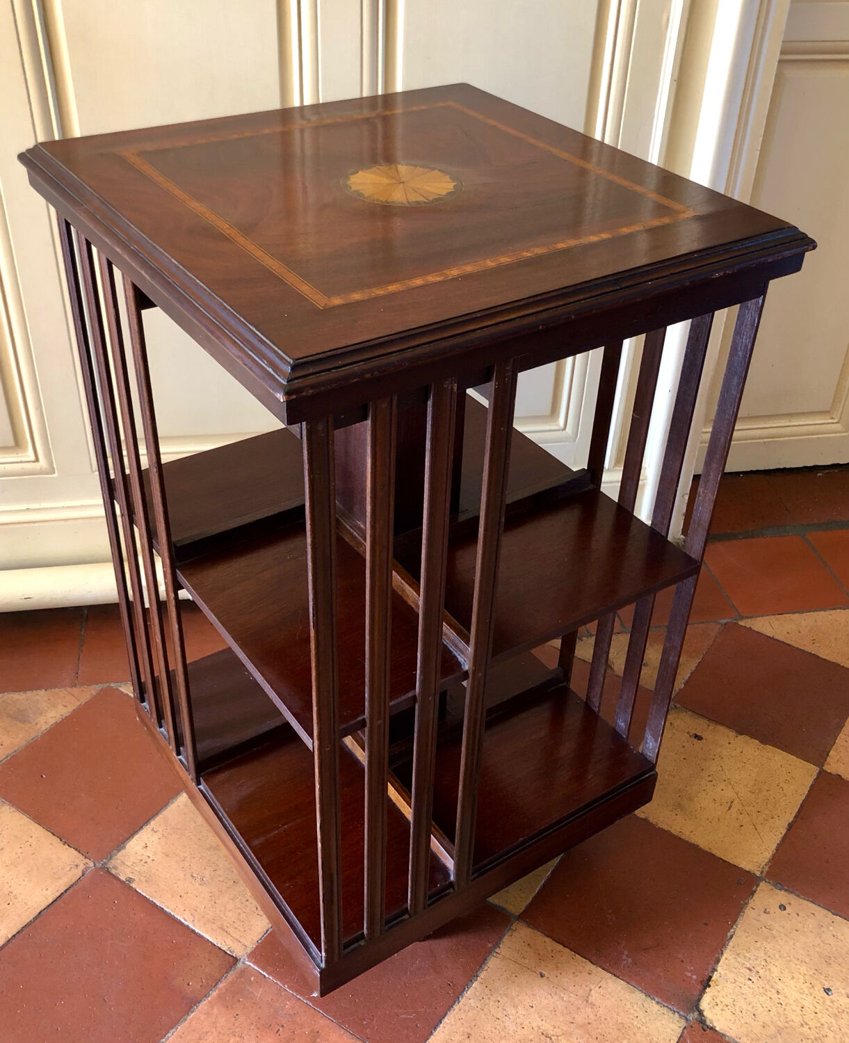 English revolving bookcase