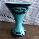 Signed vase numbered turquoise