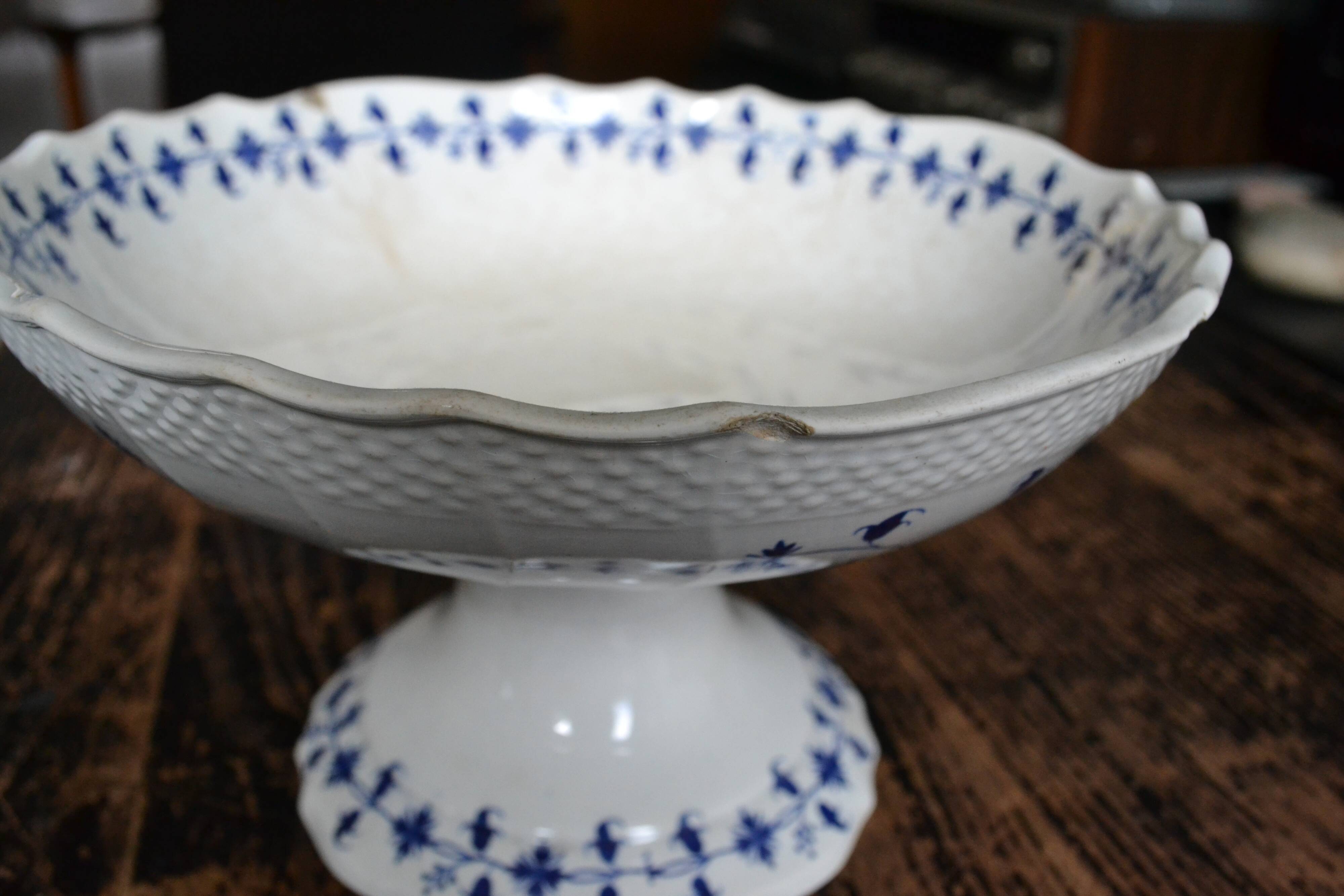 Compotier faience Saint-Amand Nord Barbeau iron earth late nineteenth early twentieth