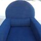 Club armchair upholstered in blue fabrics –Excellent condition-