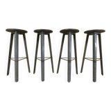 4 old vintage loft bistro stools