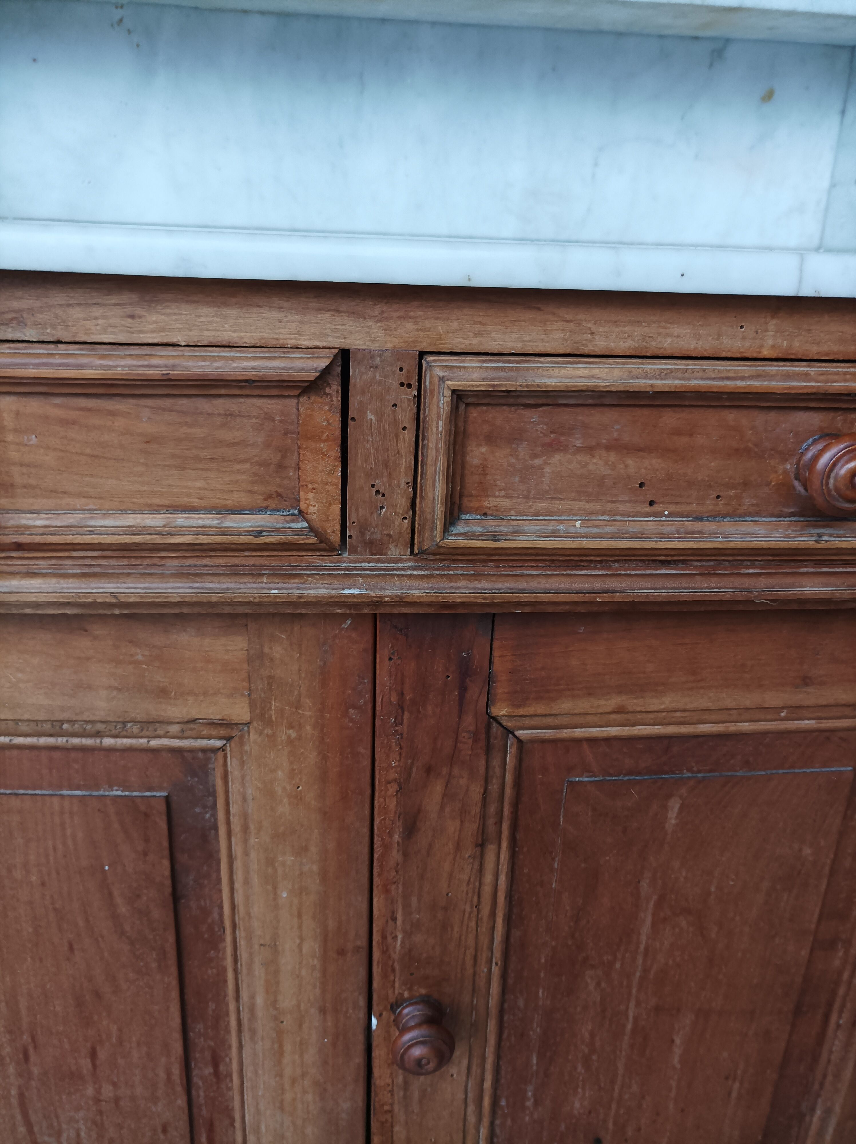 Vintage walnut vanity