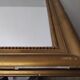 Antique wooden and plaster mirror 69x93cm