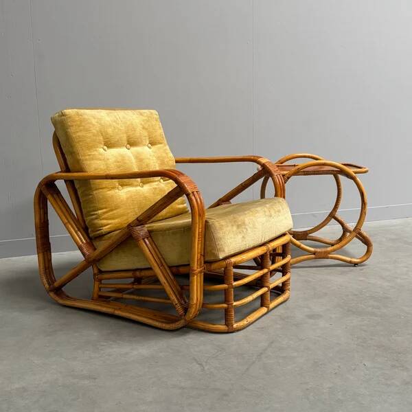 Bamboo and rattan chair by Paul Frankl, USA 1960s