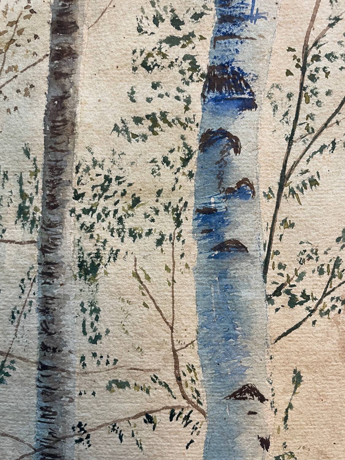 Paysage de sous-bois XXe