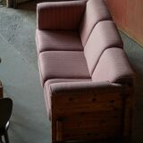 Modern Danish three-seater canapé in pomeranian pine and wool, by Christian IV, 1970s.